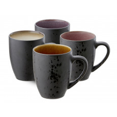 Bitz Gastro black / light 손잡이가 있는 컵 세트 4개 0.30 L / h: 10 cm