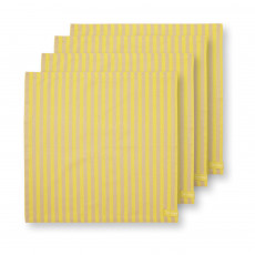 Pip Studio Stripes Yellow Textilservietten Set 4-tlg. 40x40cm