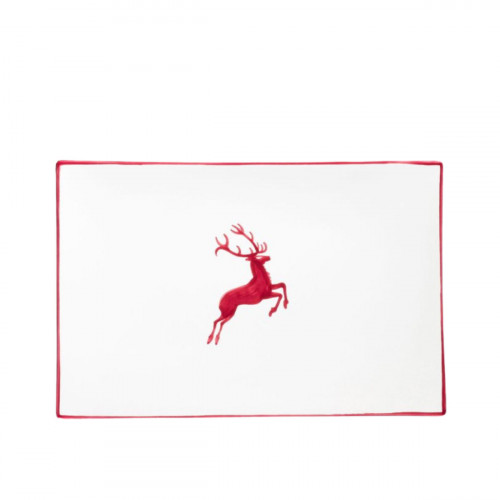 Gmundner Keramiek Roter Hirsch Plaat rechthoekig 30x20x2,5 cm