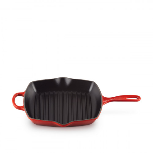 Le Creuset Grillpfannen und Grillplatten Grillpan vierkant kersenrood 26 cm