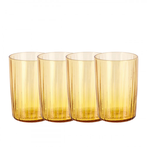 Bitz Kusintha - Glas amber Waterset 4-delig 0,28 L / h: 10 cm