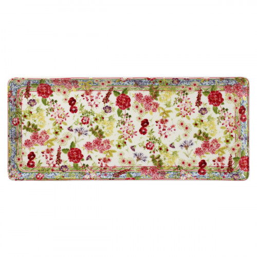 Gien Fayencerie Millefleurs Koninklijke taartplaat 36 x 15,5 cm
