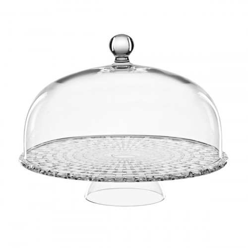 Nachtmann Bossa Nova taartplateau met glazen stolp