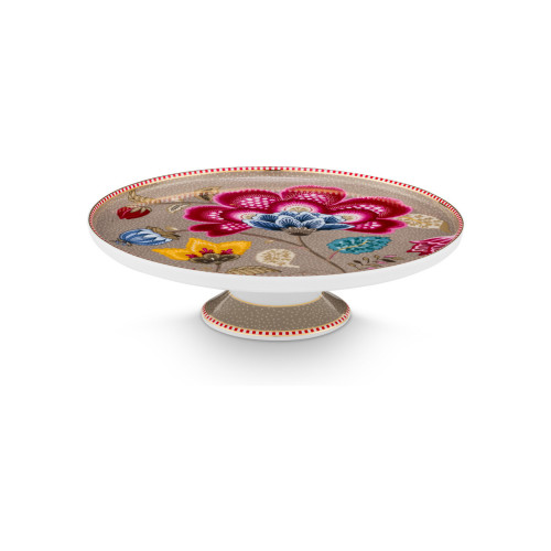 Pip Studio Blooming Tales Khaki Tortenteller Klein 21 cm