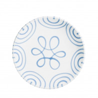 Gmundner Keramiek Blaugeflammt Dessertbord / Ontbijtbord Cup d: 20 cm / h: 2,6 cm
