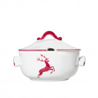Gmundner Keramiek Roter Hirsch Soeppan glad 2 L / h: 18 cm