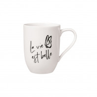 Villeroy & Boch Statement Mok met oor La vie est belle 0,28 L