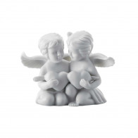 Rosenthal Engel Engelpaar met hart klein wit mat 6,5 cm