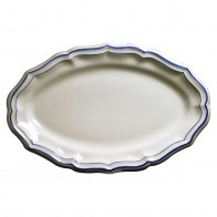 Gien Fayencerie Filets Bleus Ovaal bord 41 x 26,2 cm