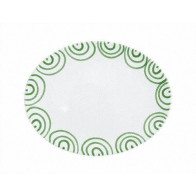 Gmundner Keramiek Grüngeflammt Ovaal bord 33x26x2,5 cm