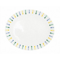 Gmundner Keramiek Buntgeflammt Ovaal bord 33x26x2,5 cm