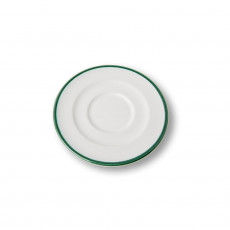 Gmundner Keramiek Grüner Rand Cappuccino-schotel Gourmet d: 14 cm