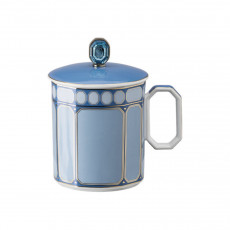Swarovski x Rosenthal SIGNUM Azure Beker met handvat en deksel 0,39 L