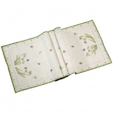 Villeroy & Boch Colourful Spring Loper Gobelin Sneeuwklokjes - 70% katoen + 30% polyester 49x143 cm