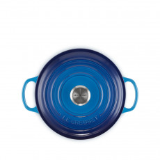 Le Creuset Bräter Signature rund BRAADPAN AZURE BLUE 20 cm