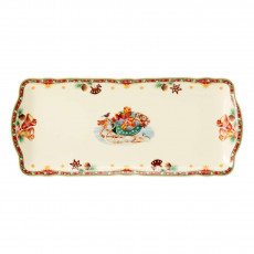 Seltmann Weiden Marie-Luise Weihnachtsnostalgie Rechthoekige taartschaal 34,5x15 cm