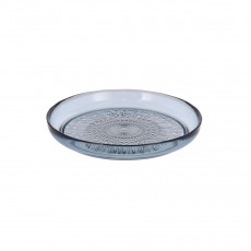 Bitz Kusintha - Glas blue Bord d: 18 cm / h: 2,5 cm