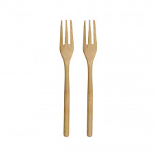 ASA SELECTION Wood Light Nature Houten vork set 2-delig l: 15 cm