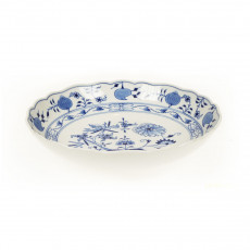 Meissen Zwiebelmuster Kobaltblauw - weißer Rand Ronde bijzetschaal 25 cm