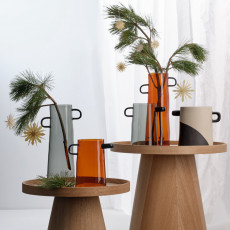 ASA Rayu Glass Vase Grey 28 cm