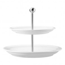 Thomas Trend Wit Etagère 2-delig. Bovenste bord 22cm / Onderste bord 26 cm