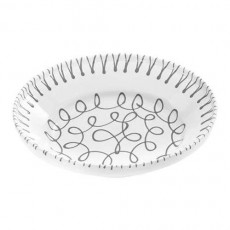 Gmundner Keramiek Graugeflammt Rijstkom zonder handvat d: 32 cm / h: 7,4 cm