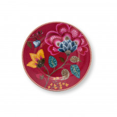 Pip Studio Blooming Tales Dark Red Brotbord 17 cm