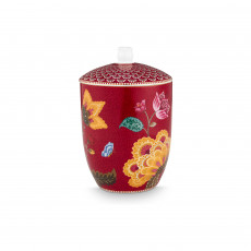 Pip Studio Blooming Tales Dark Red voorraadpot 1,5 l