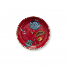 Pip Studio Blooming Tales Dark Red Theezakjeshouder 9 cm