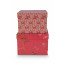 Pip Studio Blooming Tales Dark Red Schachtel Quadrat Set 2-tlg.