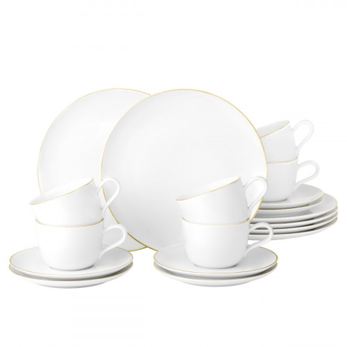 Seltmann Weiden Liberty Goldrand Kaffeservise 18 deler.