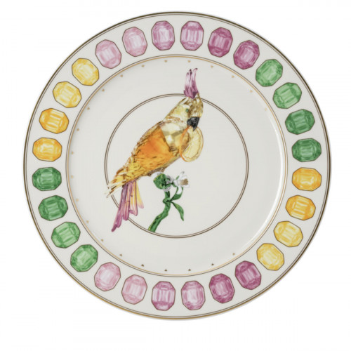 Swarovski x Rosenthal IDYLLIA Cockatoo Underlagstallerken 33 cm