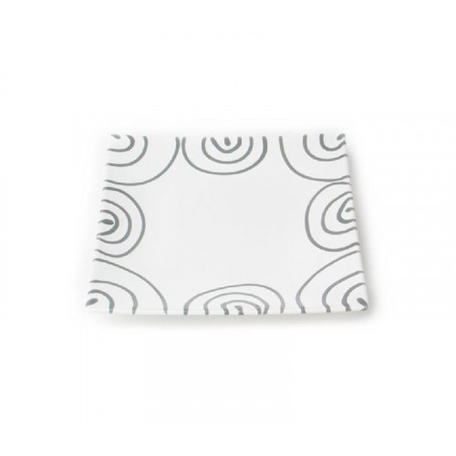 Gmundner Keramik Graugeflammt Desserttallerken / frokosttallerken 20x20x2,6 cm