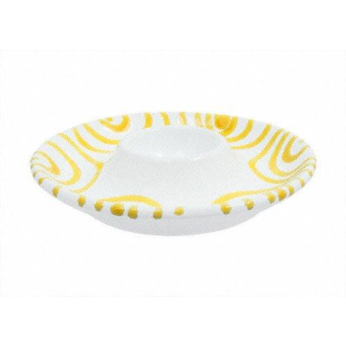Gmundner Keramik Gelbgeflammt Eggeglass glatt d: 12 cm