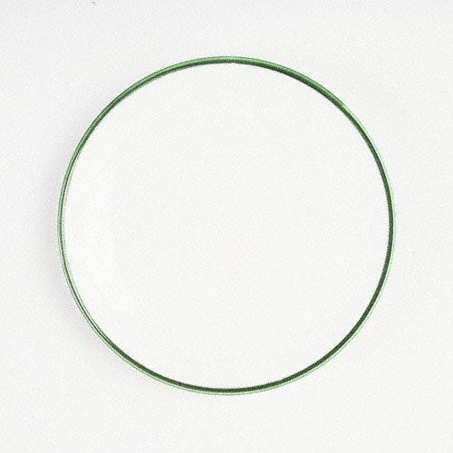 Gmundner Keramik Grüner Rand Desserttallerken / Frokosttallerken Cup d: 20 cm / h: 2,6 cm