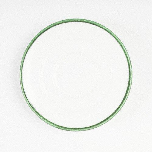 Gmundner Keramik Grüner Rand Mokka-/Espresso-undertallerken Gourmet d: 11 cm
