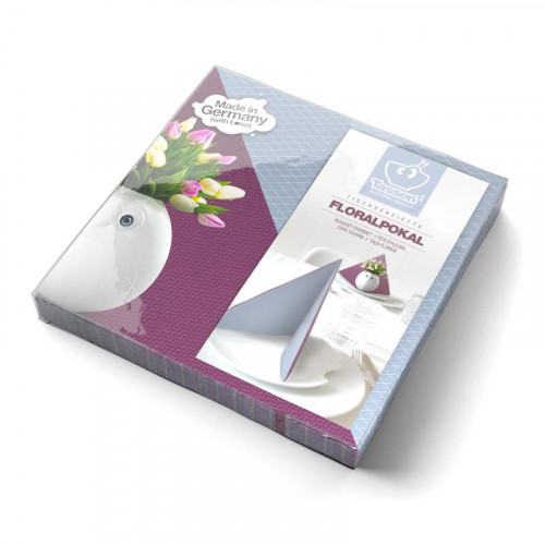 Fiftyeight Products TV Tassen Lunsjservietter 'Floral Pokal' 33x33 cm 20 stykker