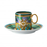 Rosenthal meets Versace Jungle Animalier Espressokopp 0,10 L med skål 12,5 cm, 2-delt sett