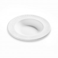 Gmundner Keramik Weißgeflammt Suppetallerken Gourmet d: 24 cm / h: 4 cm