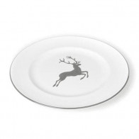 Gmundner Keramik Grauer Hirsch Desserttallerken / frokosttallerken Gourmet d: 22 cm / h: 2,2 cm
