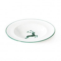 Gmundner Keramik Grüner Hirsch Sopptallerken Gourmet d: 24 cm / h: 4 cm