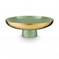 Pip Studio Home Accessories Niedriges Schale Metall Mid Green 35x35x12,5cm