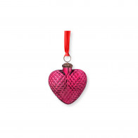 Pip Studio Love Birds Dark Red Weihnachtskugel Glas Herz Rosa 10 cm