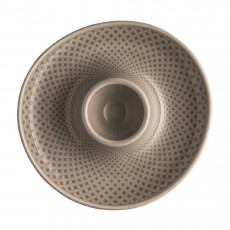 Rosenthal Junto Pearl Grey - Porzellan Eggeglass med holder 13 cm