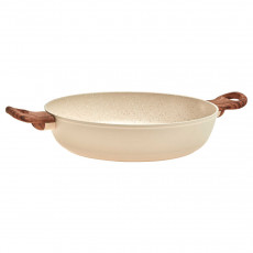 Sambonet Rock'n'Rose - Aluminium-Antihaft Serveringspanne med lokk Rose d: 28 cm / h: 6,8 cm / 3,6 L