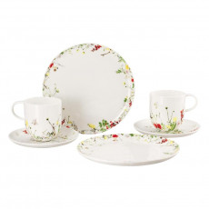Rosenthal Brillance Fleurs Sauvages Frokostsett for 2 personer, 6 deler