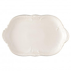 Rosenthal Sanssouci Elfenbein Gold Plate 39 x 24,5 cm