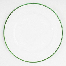 Gmundner Keramik Grüner Rand Gourmet tallerken d: 29 cm / h: 2,2 cm