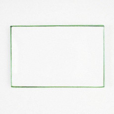 Gmundner Keramik Grüner Rand Rektangulær plate 30x20x2,5 cm