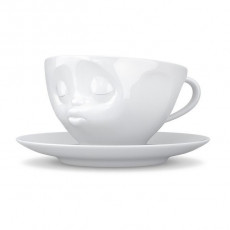 Fiftyeight Products TV Tassen "TV Kaffekopp med håndtak hvit kyssende 0,20 L"